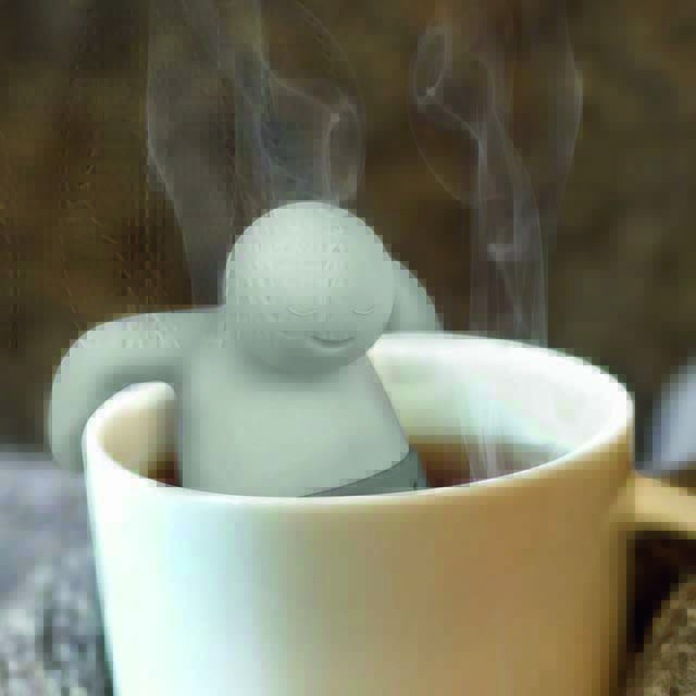 Imagem mostra difusor de café emformato de pessoa