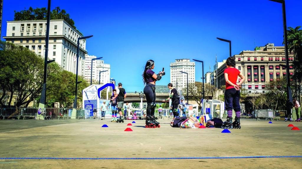 Aulas de patins do Vale do Anhangabaú