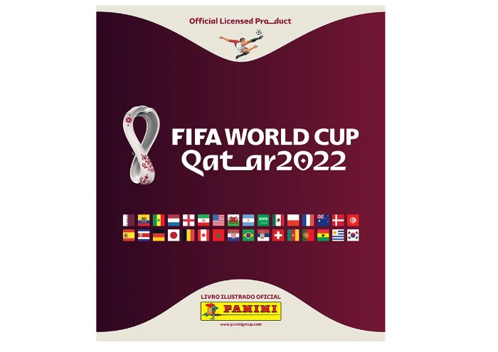 Álbum de figurinhas da Copa do Mundo 2022.
