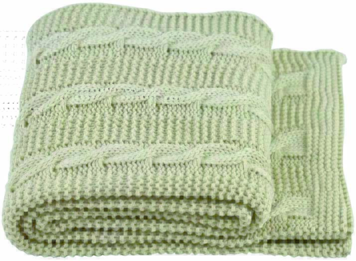 Imagem mostra manta de crochê verde