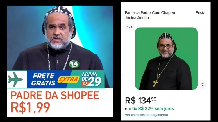 Meme com Padre Kelmon, candidato à presidência da República