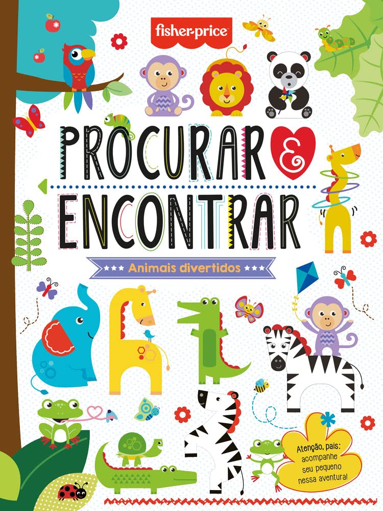 livro bebês Livro para bebês da marca Fisher-Price. Tem animais e plantas coloridas na capa branca