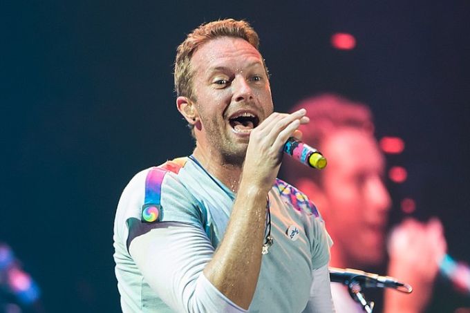 Chris Martin em apresentação do Coldplay no Global Citizen Festival 2017, na Alemanha.