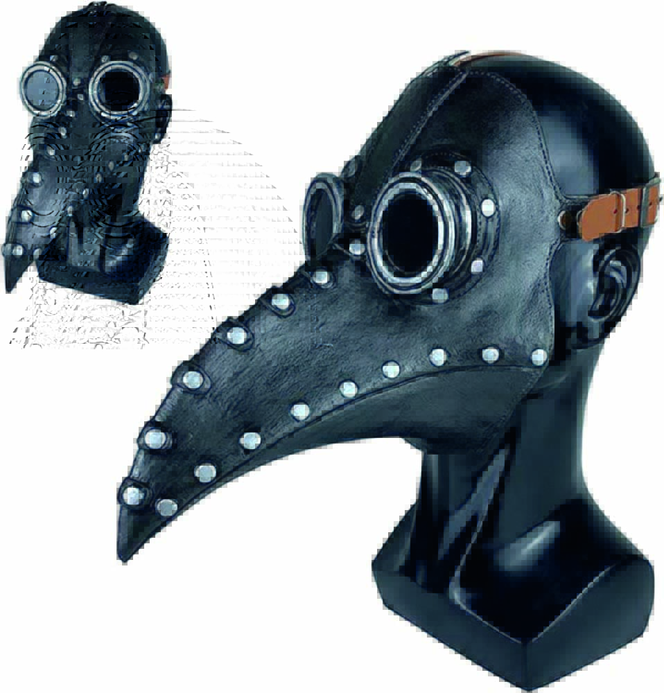 Máscara preta no estilo steampunk