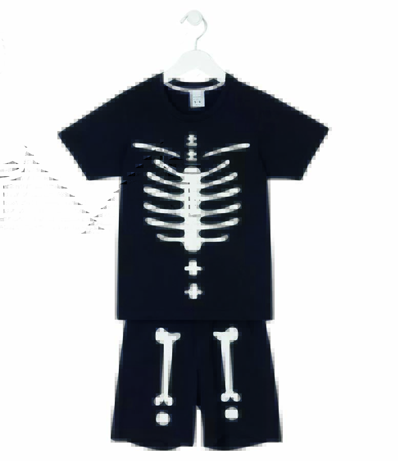 Pijama infantil.jpg Pijama infantil preto com estampa de esqueleto