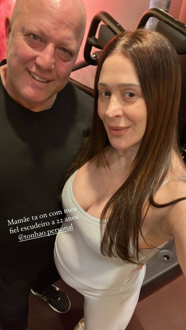 Claudia Raia e seu personal trainer, Tonhão Claudia Raia e seu personal trainer, Tonhão