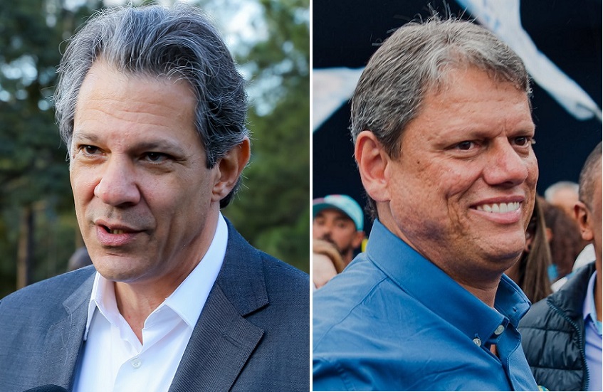 Fernando Haddad (PT) e Tarcísio de Freitas (Republicanos)