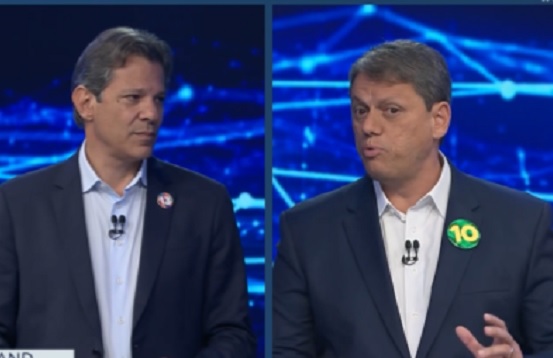 Candidatos ao governo de SP, Tarcísio e Haddad nacionalizam debate