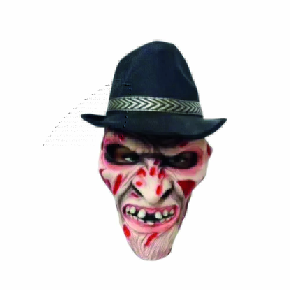 Máscara do Freddy Krueger com chapéu em cima