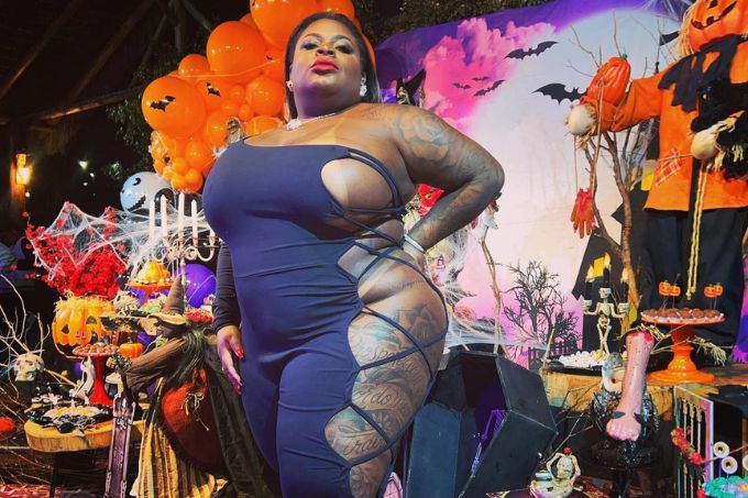 Jojo Todynho em sua festa de divórcio com tema de Halloween