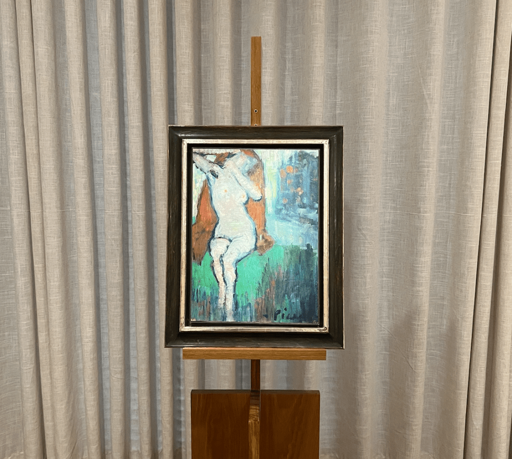 O grande destaque da seleção é a tela “Mulher Nua Sentada”, pintada por Pablo Picasso em 1901.