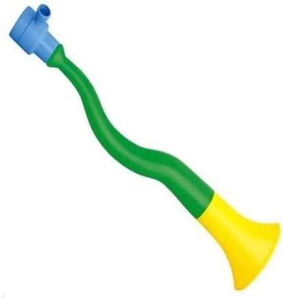 Vuvuzela ondulada com as cores da bandeira do Brasil