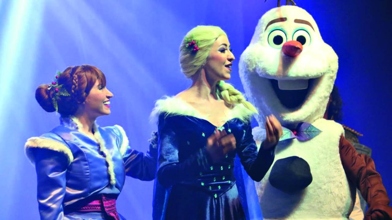 Anna, Elsa e Olaf: espetáculo glacial