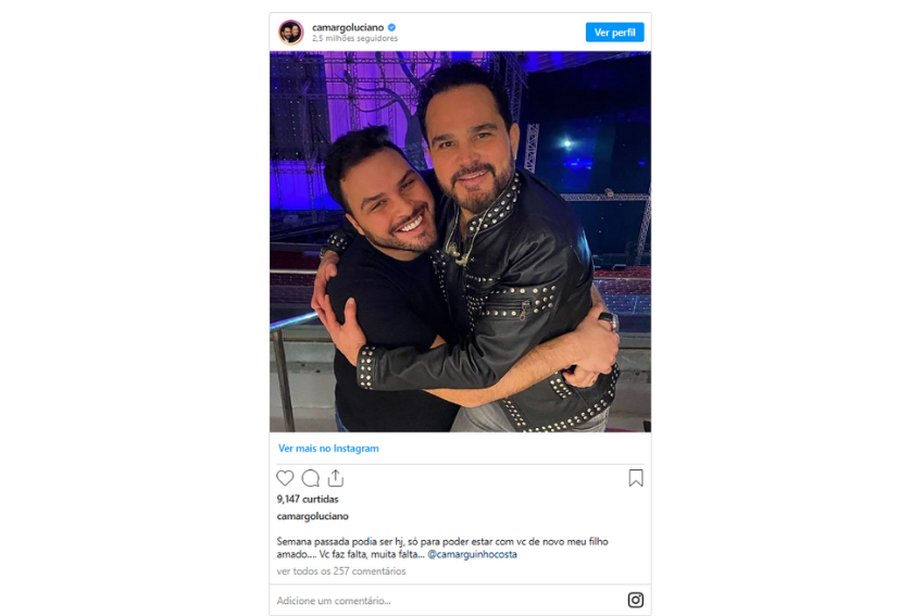 Luciano Camargo com o filho, Nathan Luciano Camargo com o filho, Nathan