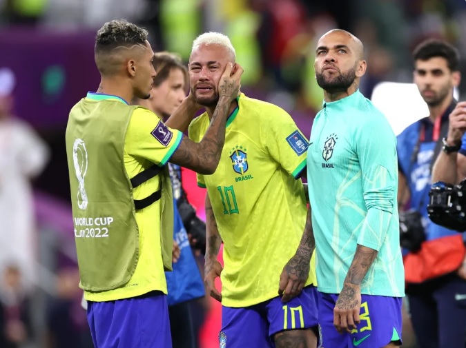 Neymar chora após derrota apara Croácia na Copa do Mundo 2022