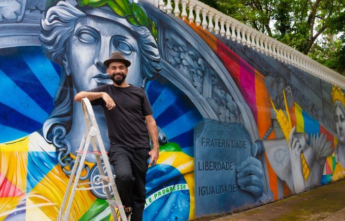 “Fraternidade, Liberdade e Igualdade” é o tema do novo mural de Eduardo Kobra, em São Paulo