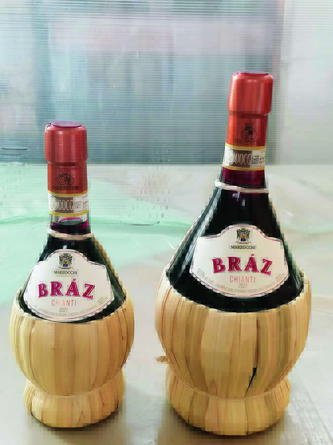 Vinho chianti com garrafa envolta em palha é lançado pela rede Bráz