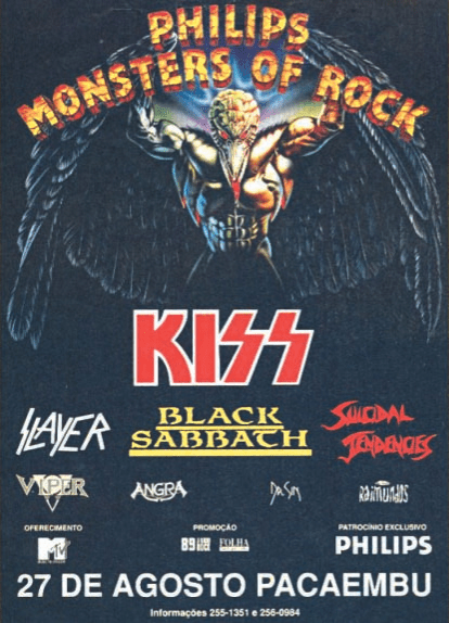 Imagem mostra cartaz de festival de rock