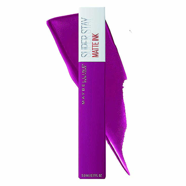 Batom l&iacute;quido Maybelline na cor magenta