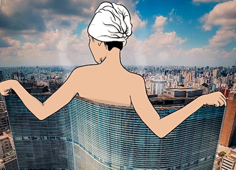 Ilustrações irreverentes em fotos de pontos turísticos paulistanos estão em exposição no Center 3