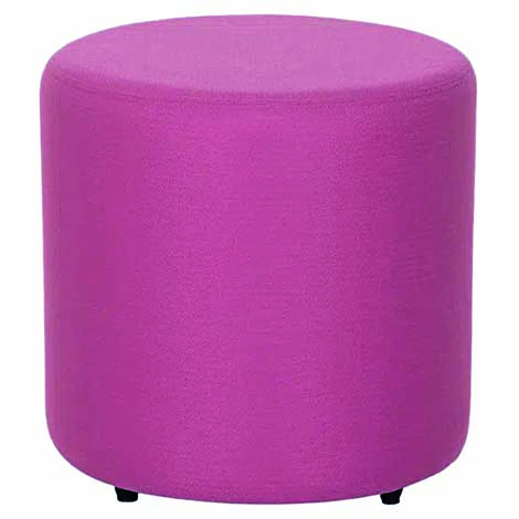 Pufe pequeno cil&iacute;ndrico na cor magenta