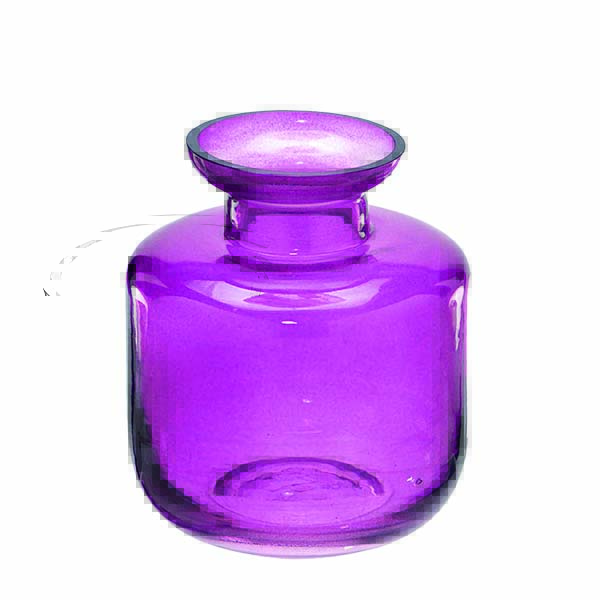 Vaso decorativo de vidro na cor magenta