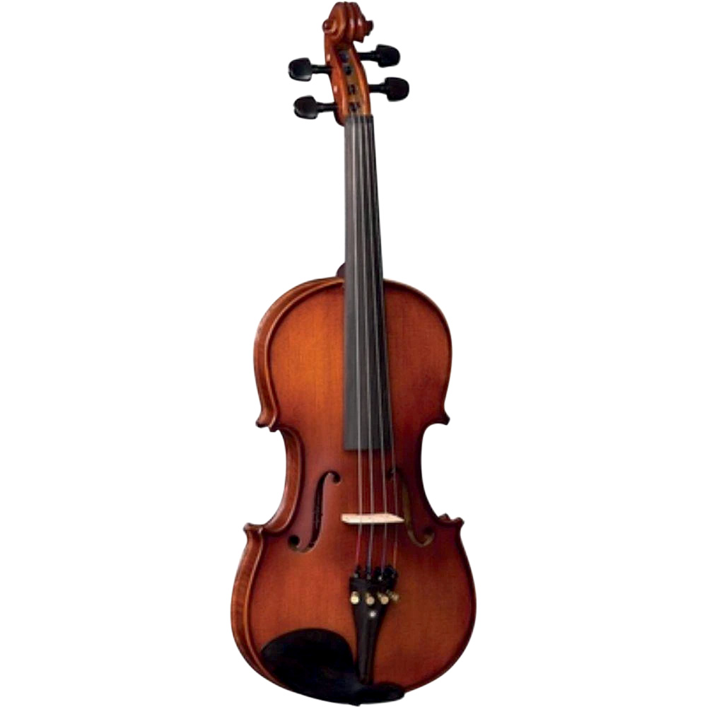 Violino marrom com efeito envelhecido, acetinado e fosco