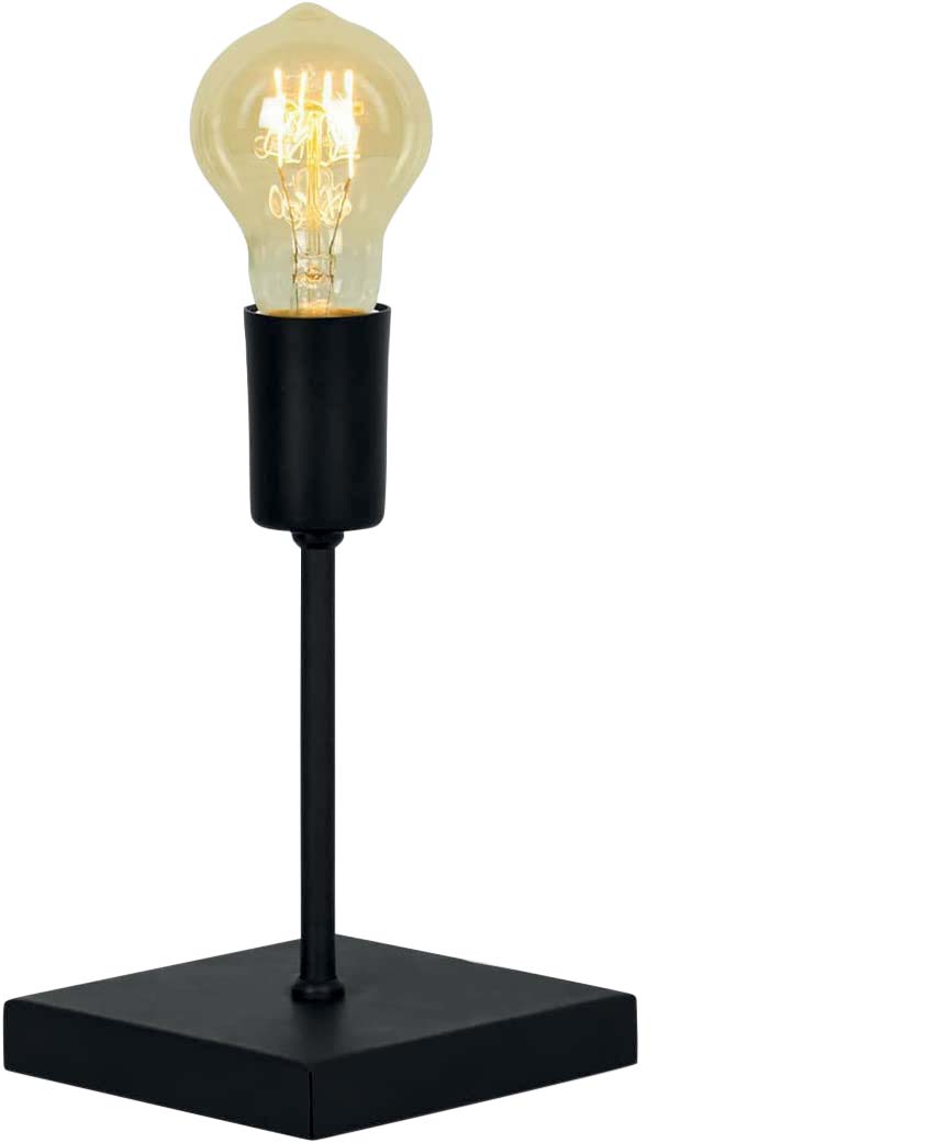 Lumin&aacute;ria de mesa de base preta sem c&uacute;pula