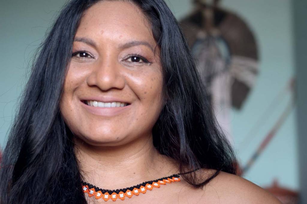 Graciela Guarani.jpeg Imagem mostra mulher sorrindo