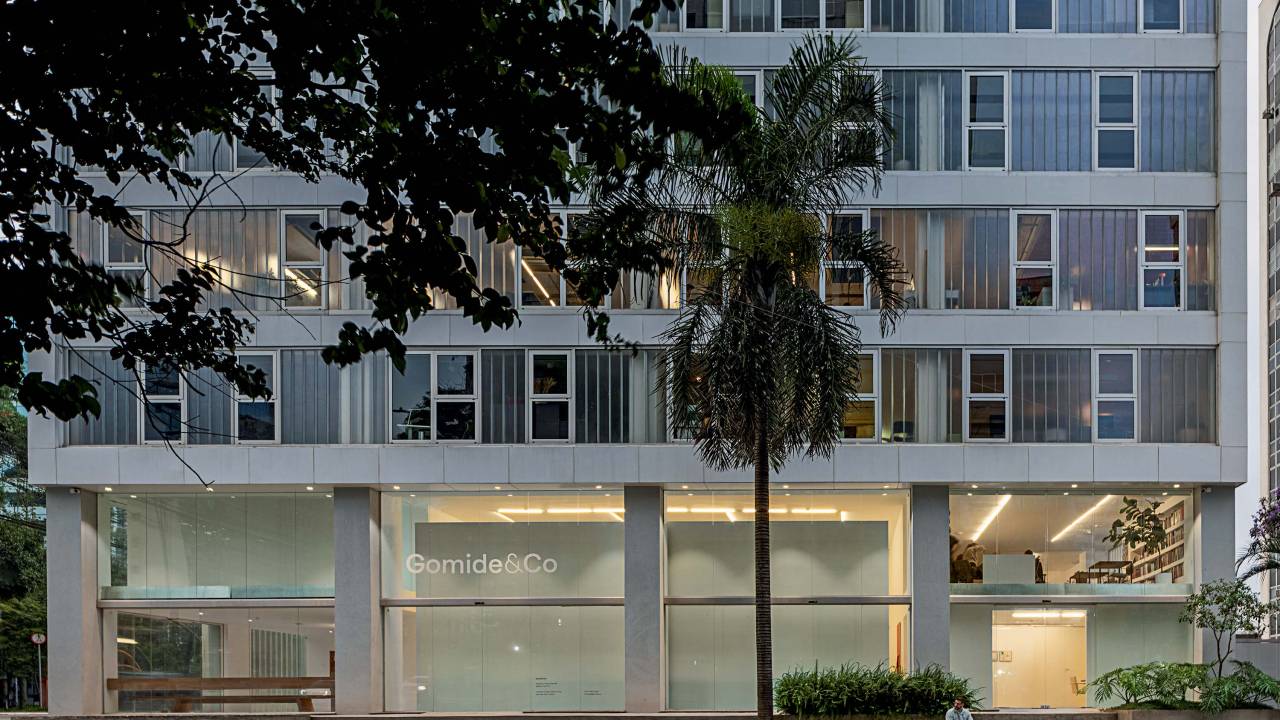 Fachada da nova sede da Gomide&Co, na Avenida Paulista