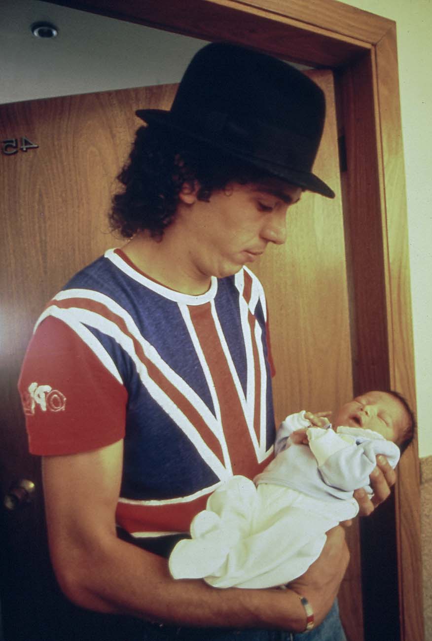 Casagrande com o filho Vitor Hugo. Casagrande com o filho Vitor Hugo