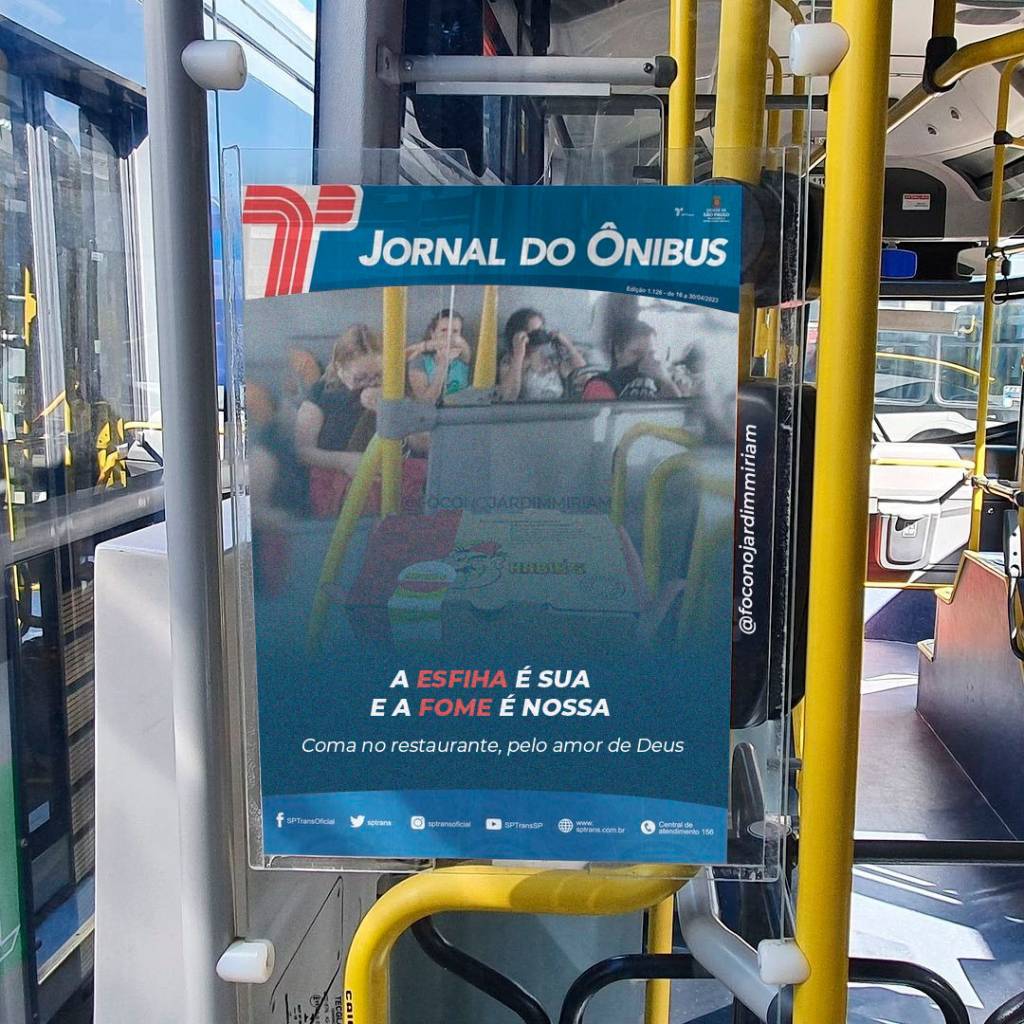 Meme criado a partir da campanha da SPTrans para pedir que os homens fechem as pernas nos ônibus