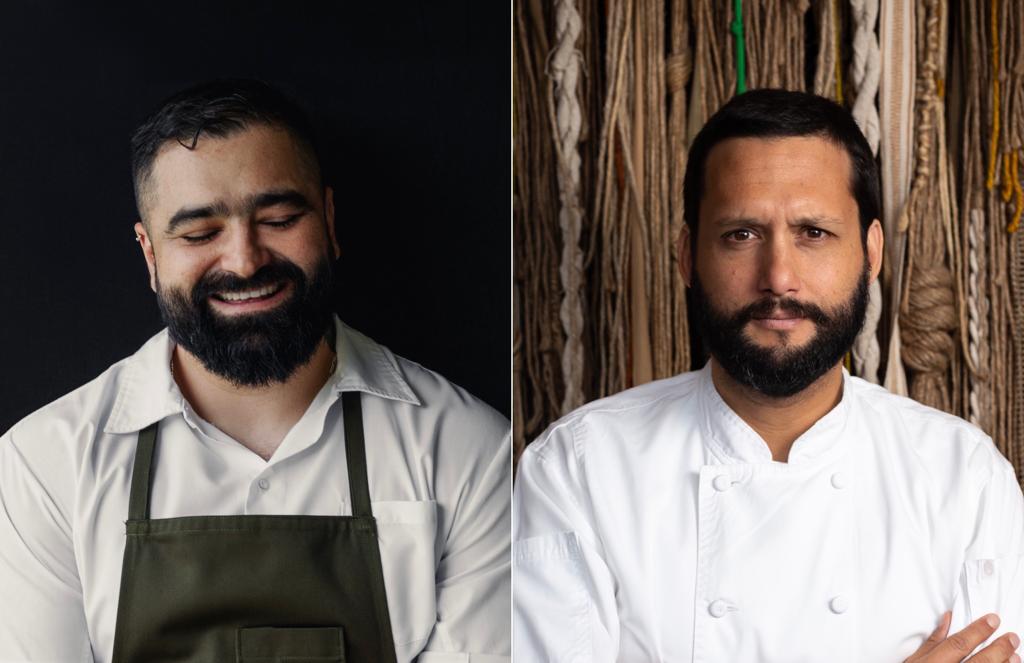 Retrato lado a lado do chef mexicano Paco Ruano, do Alcalde, e o peruano Jaime Pesaque, do Mayta