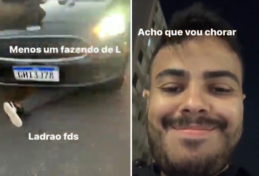 Motorista atropela suposto autor de furto e debocha nas redes sociais