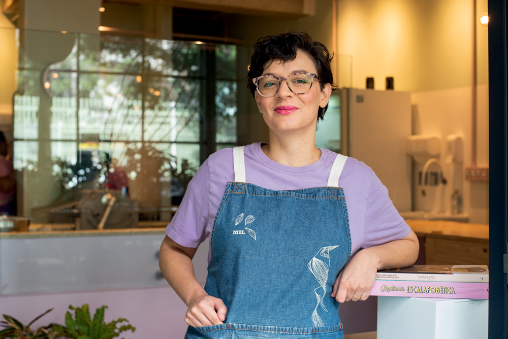A confeiteira Carolina Molena oferece sobremesa elaborada com massa folhada