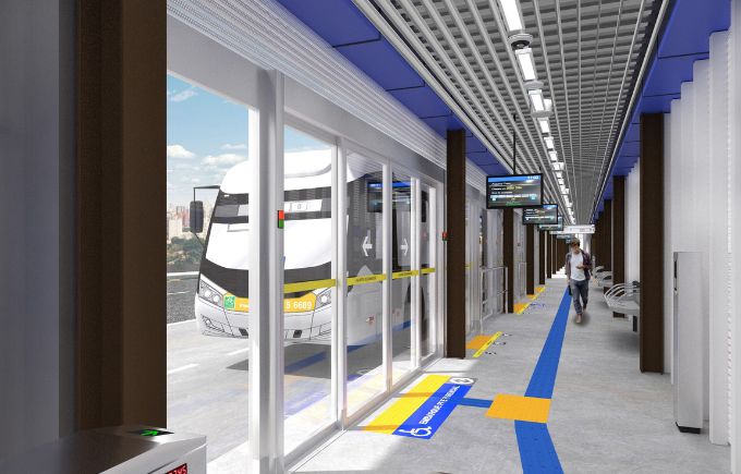 Imagem mostra projeção de como será o BRT da Radial Leste