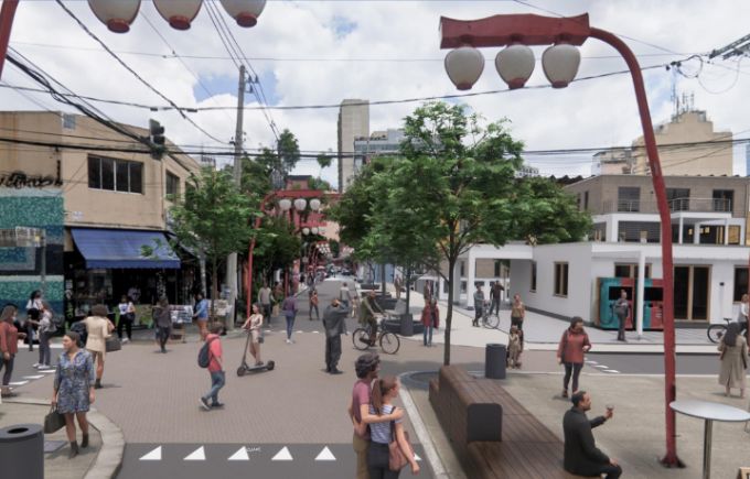 Imagem mostra projeção de como será o cruzamento das ruas Américo de Campos com a Galvão Bueno