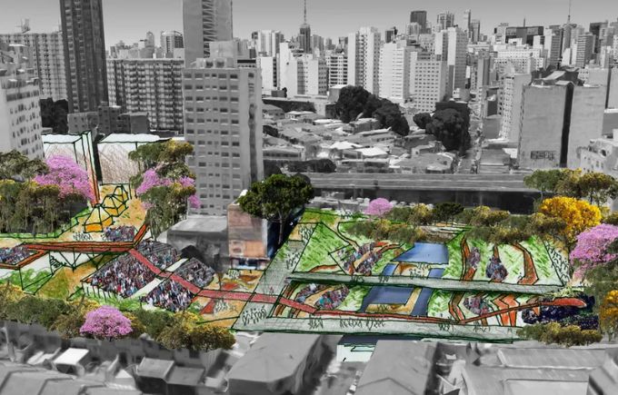 Esboço de projeto para o Parque do Bixiga