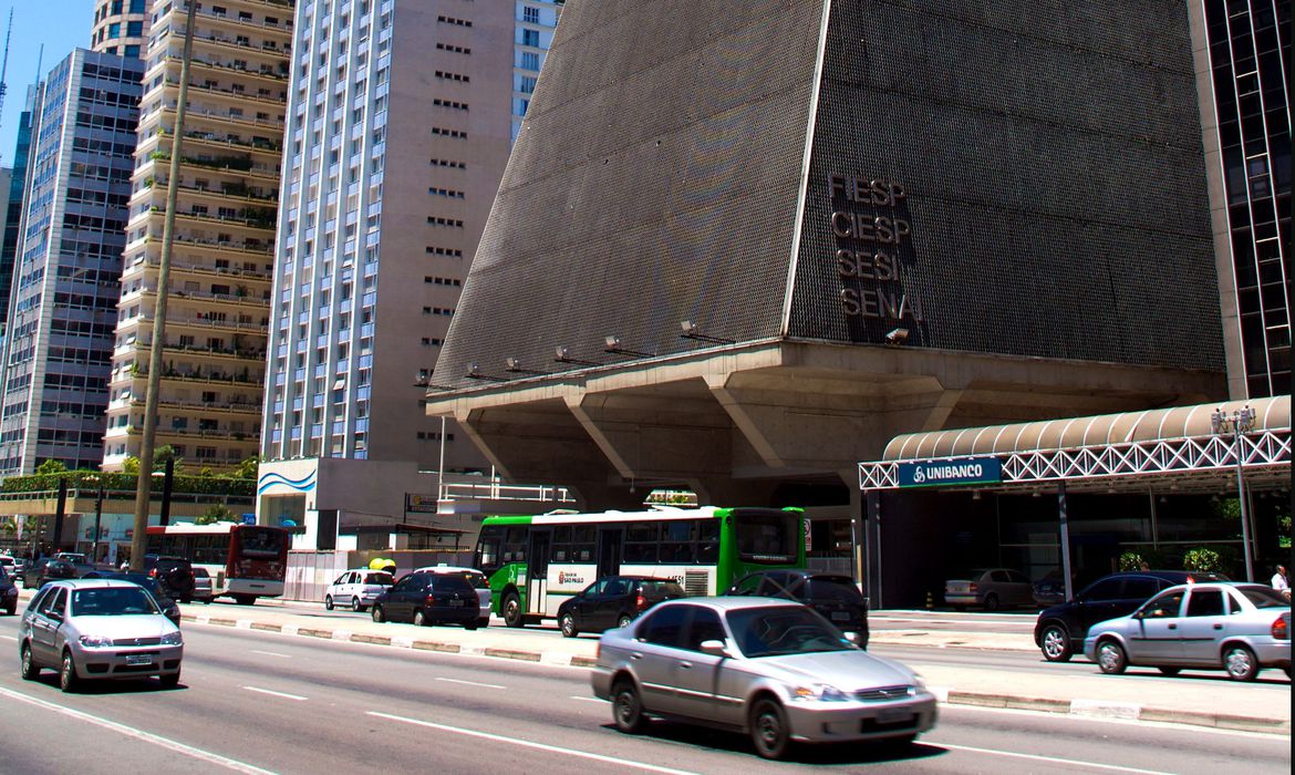 imagem da fiesp, na avenida paulista