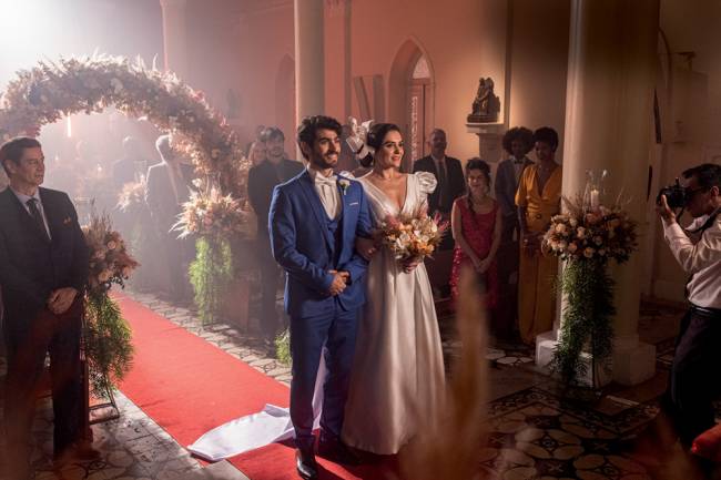 NOVELA_Crédito Prime Video (2).JPG Monica Iozzi em cena da série; ela é a noiva