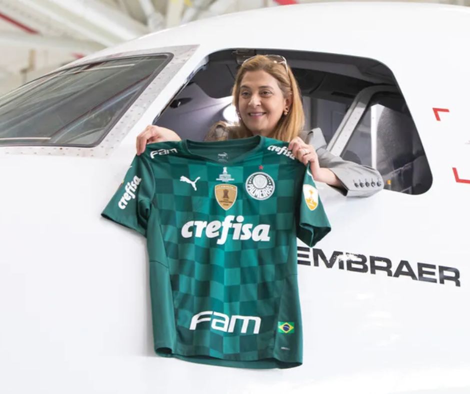 Empresária Leila Pereira, também presidente do Palmeiras, é dona da aeronave