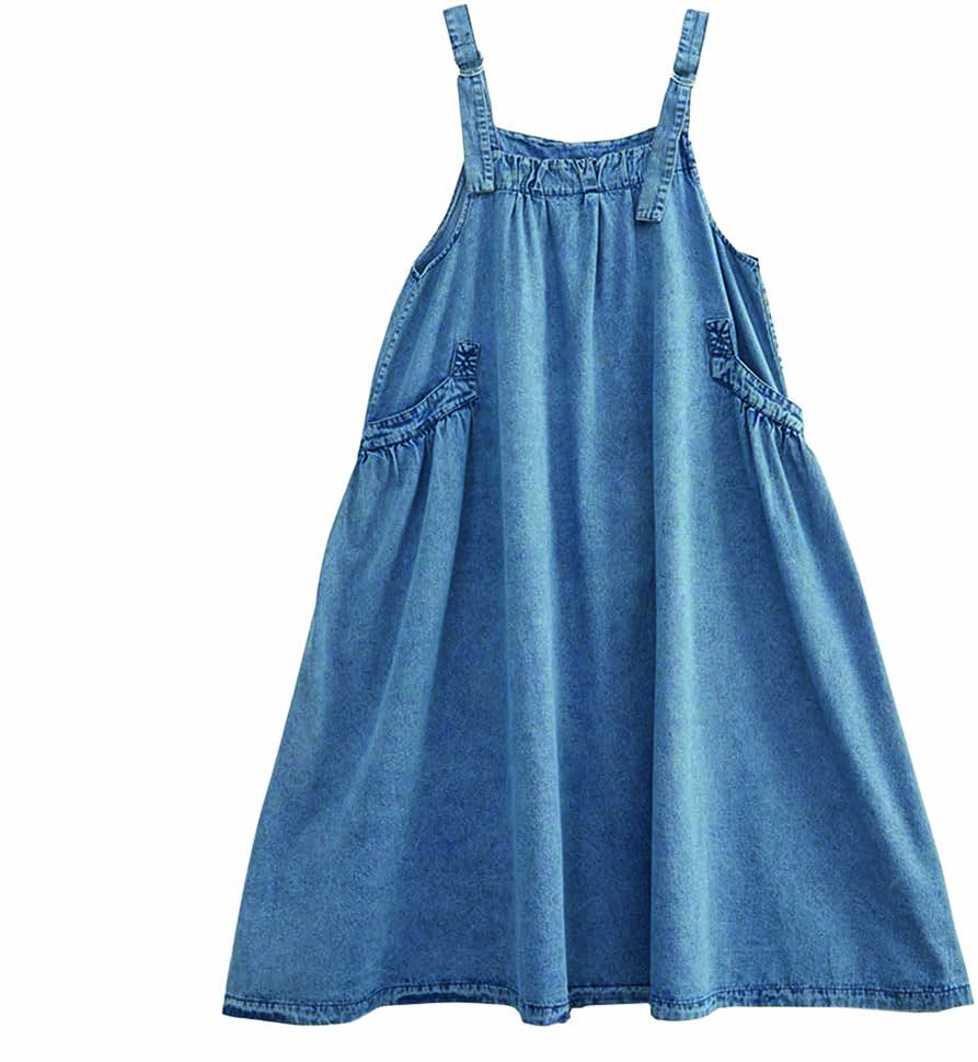 vestido jeans feminino estilo avental