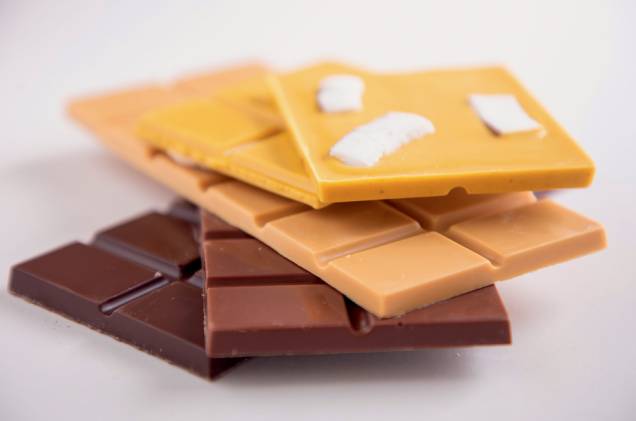 Barras de chocolates: cores e sabores variados