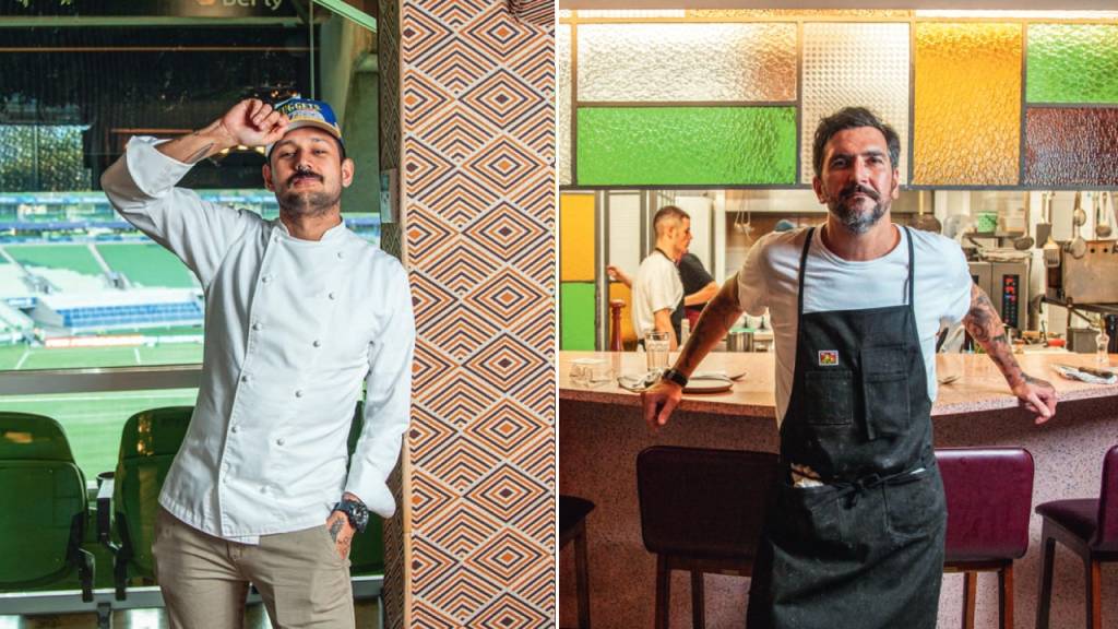 Chefs Giovanni Renê e Matheus Zanchini cozinham junto no Braza