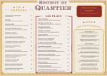 bistrot print do menu do bistrot du quartier