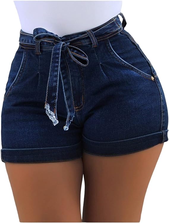 short jeans feminino amarração