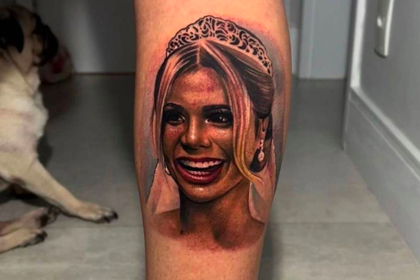 MC Guimê cobre tatuagem com rosto de Lexa após término