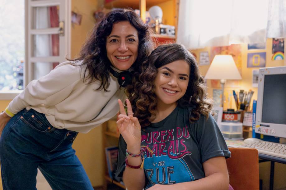Marina Person e Maísa no set de 'De Volta aos 15': terceira temporada filmada em São Paulo