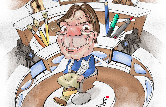 Paulo Caruso vira desenho em exposição com homenagens de artistas