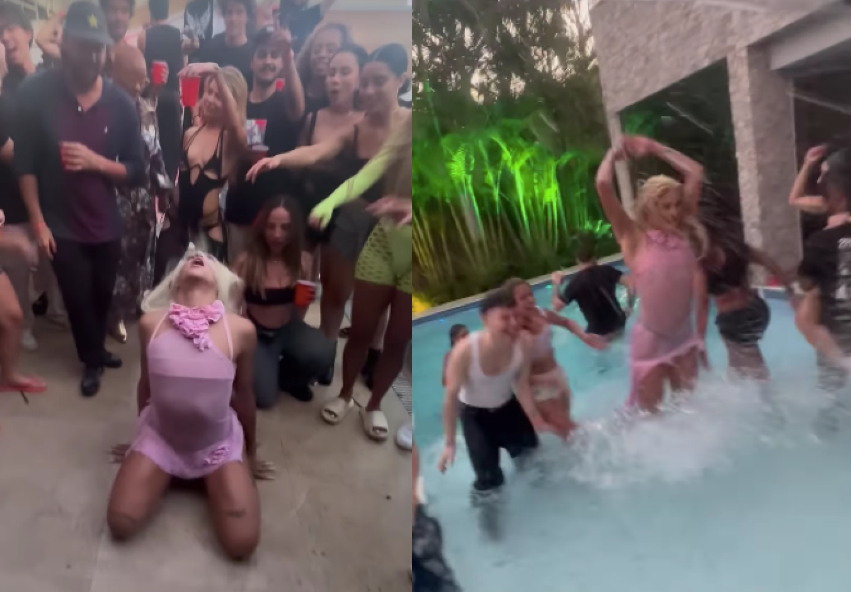 Famosos curtem festa de Ludmilla até de manhã na piscina